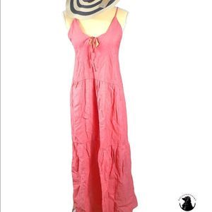 NSR Light Pink Sleeveless Sweetheart Tie Maxi Dress Women’s Size Small NWT